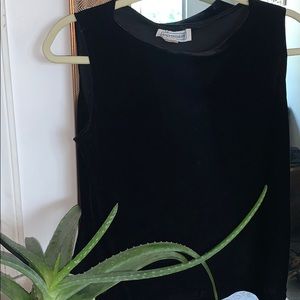 Vintage velvet black tank